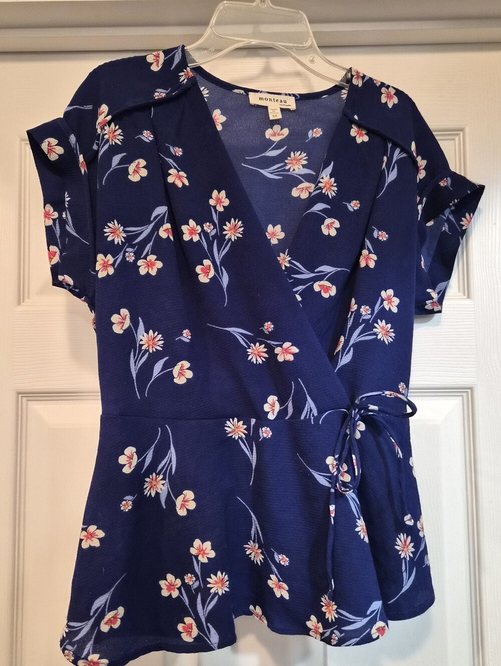 Wrap peplum floral top